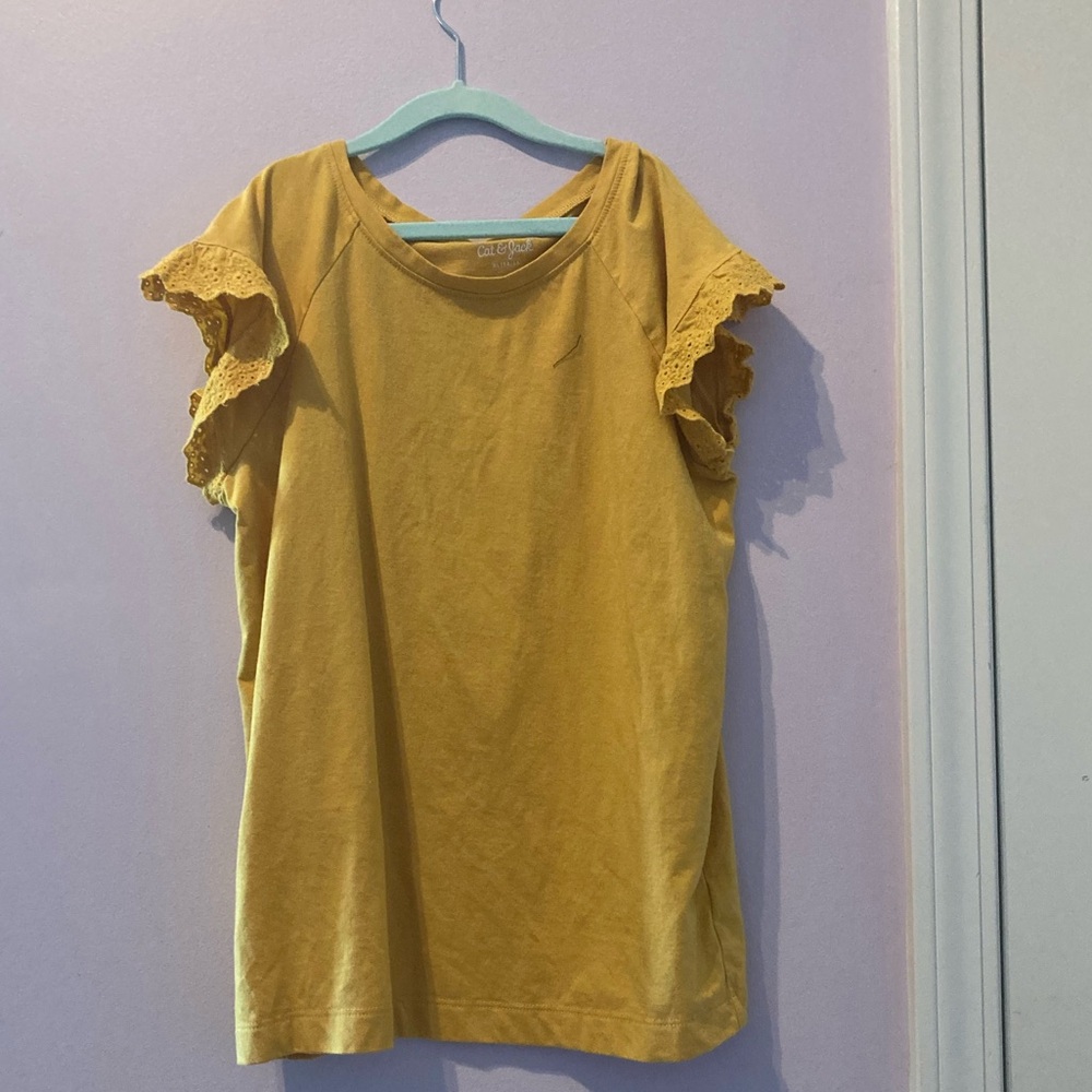 Cat & Jack Girls XL Lace Sleeve top